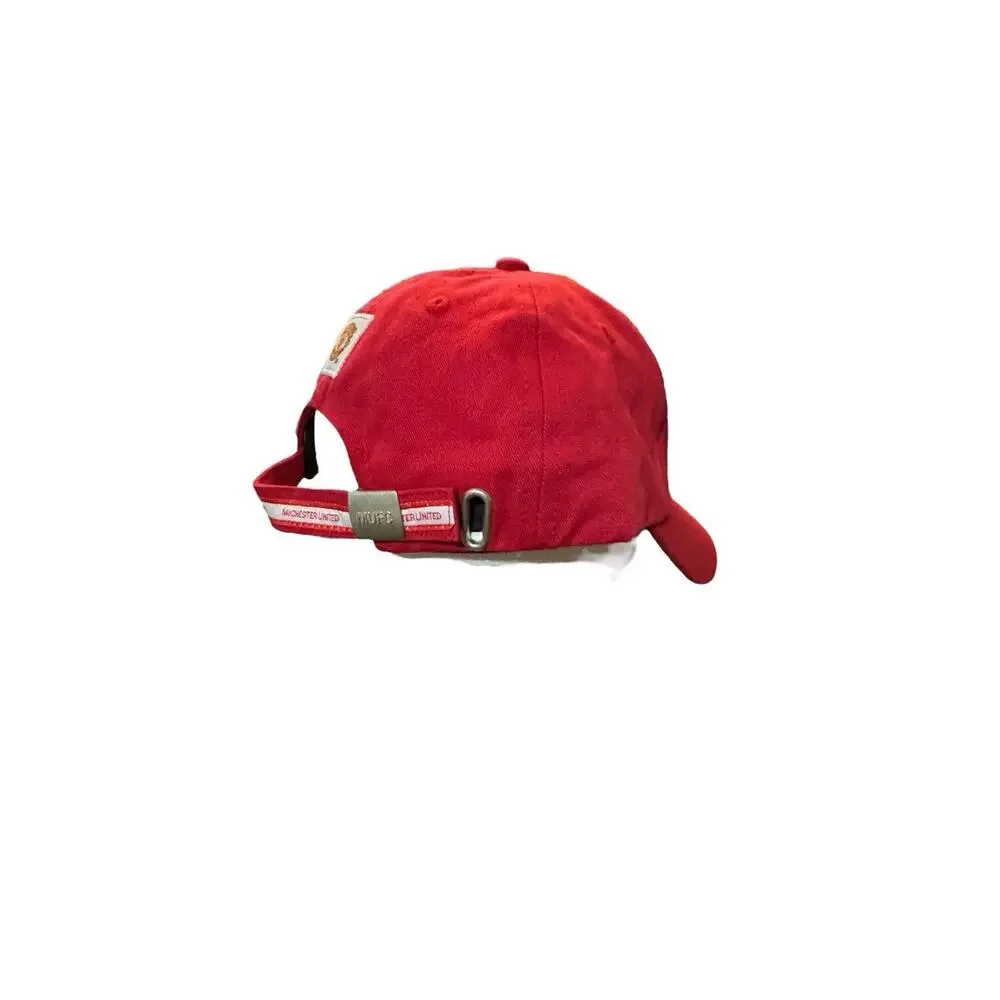 Manchester United Football Club Soccer Adjustable Sports Hat Cap Red Logo